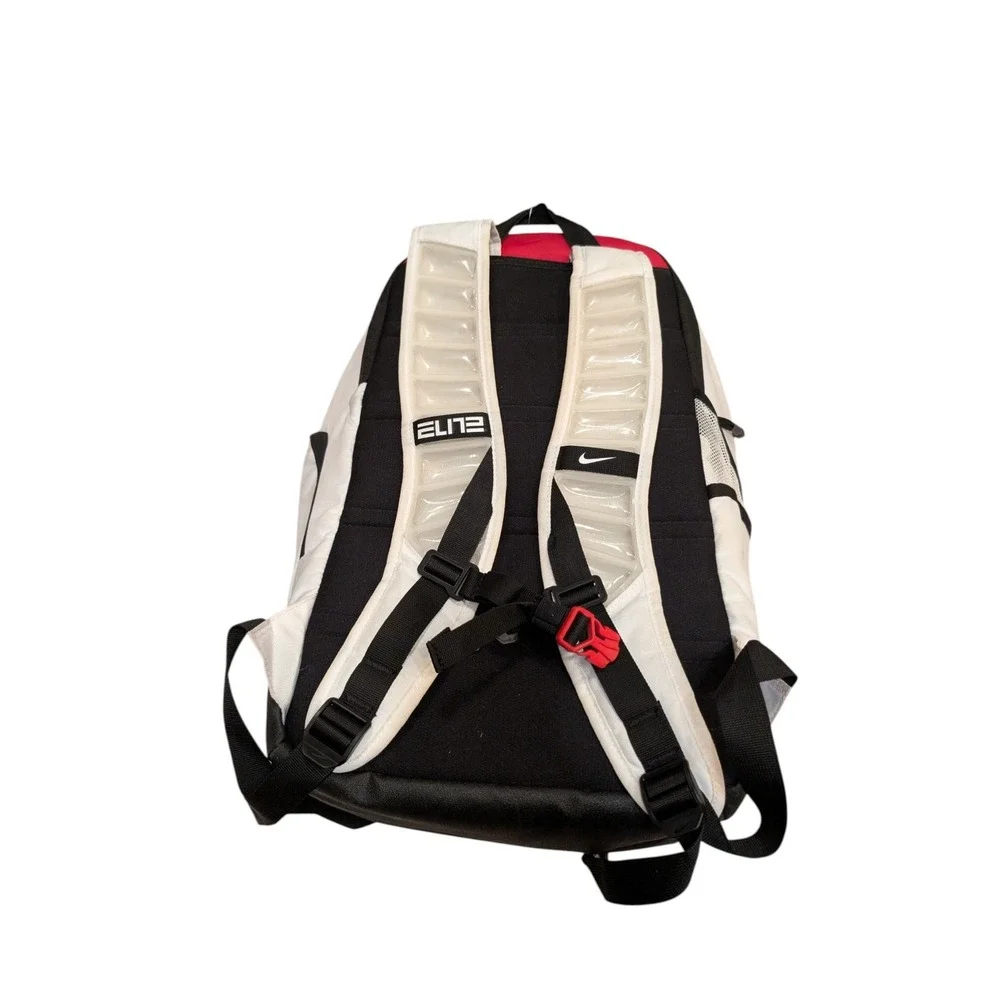 Nike Hoops Elite Pro Basketball Backpack White Black‎ Red BA5555-100